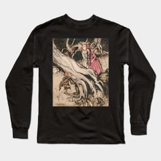 Snow White and Rose Red by Arthur Rackham Long Sleeve T-Shirt